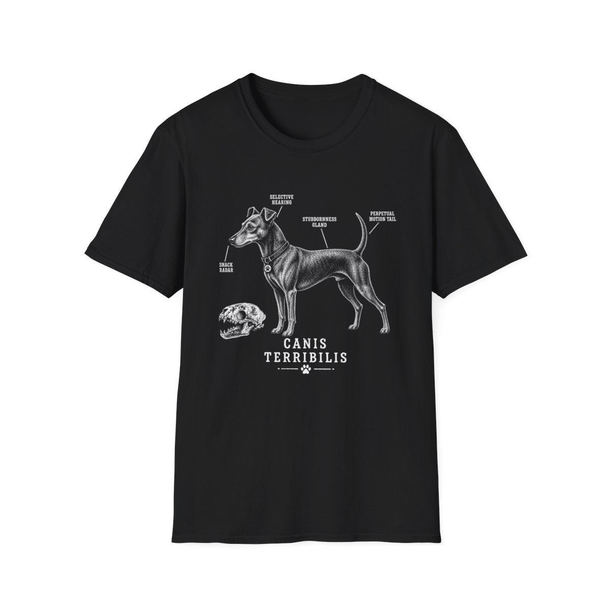 Anatomy Of A Manchester Terrier Tee - Black