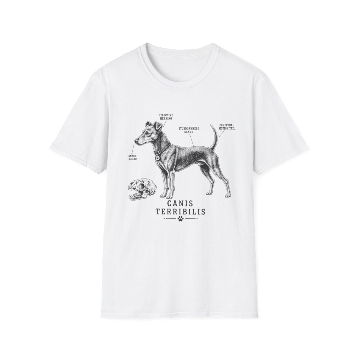 Anatomy Of A Manchester Terrier Tee - White