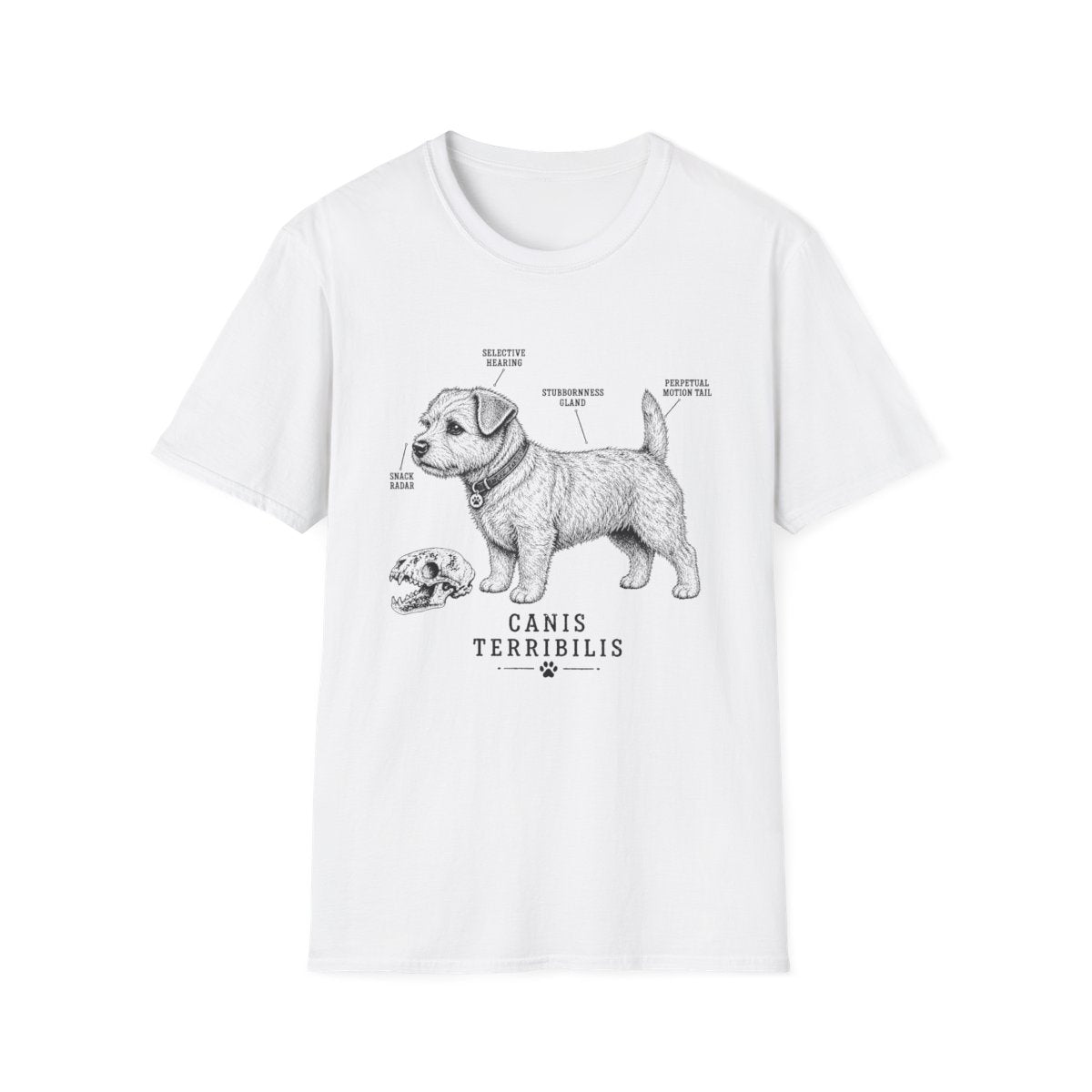 Anatomy Of A Norfolk Terrier Tee - White