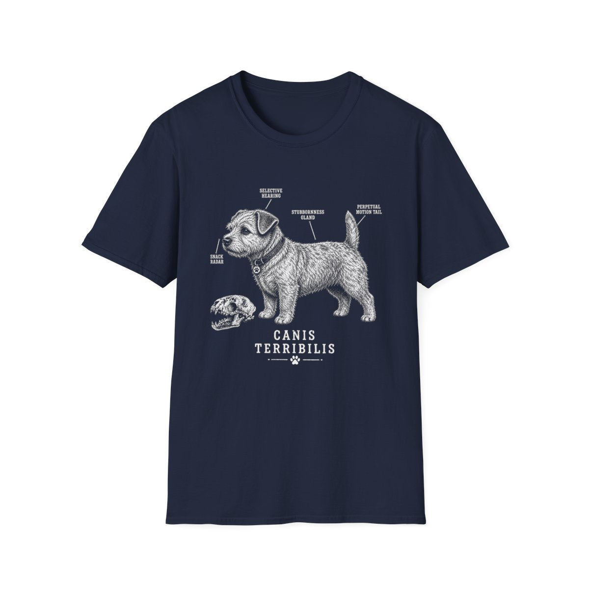 Anatomy Of A Norfolk Terrier Tee - Navy