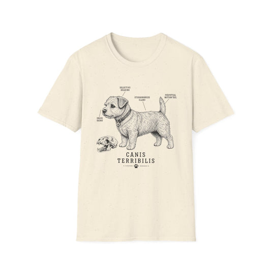 Anatomy Of A Norfolk Terrier Tee - Natural