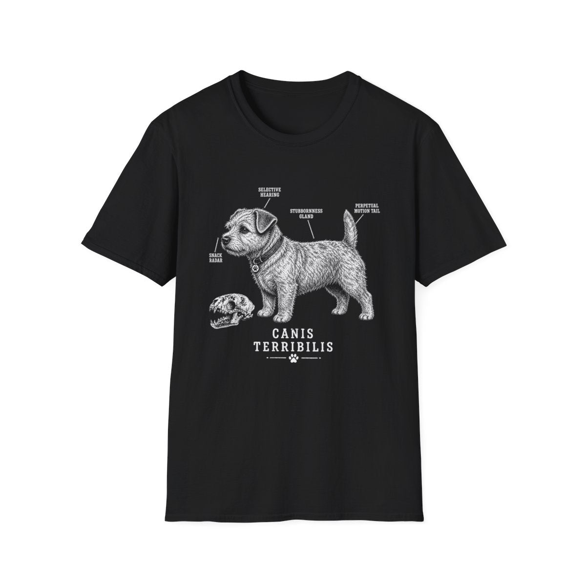Anatomy Of A Norfolk Terrier Tee - Black