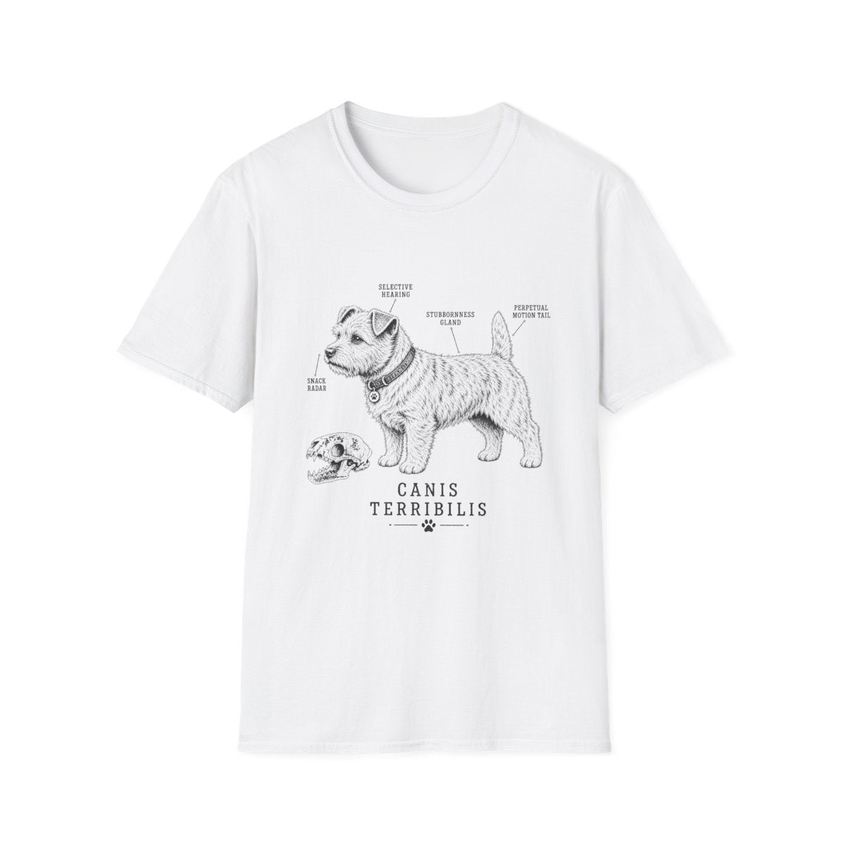 Anatomy Of A Norwich Terrier Tee - White