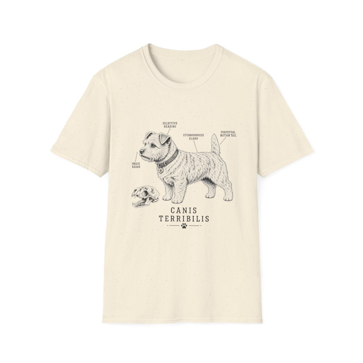 Anatomy Of A Norwich Terrier Tee - Natural