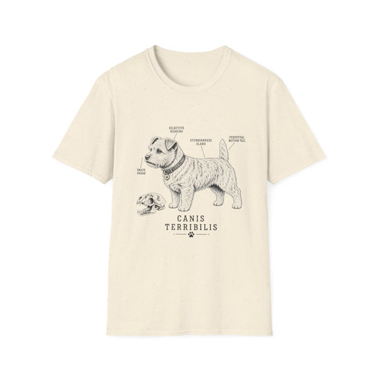 Anatomy Of A Norwich Terrier Tee - Natural