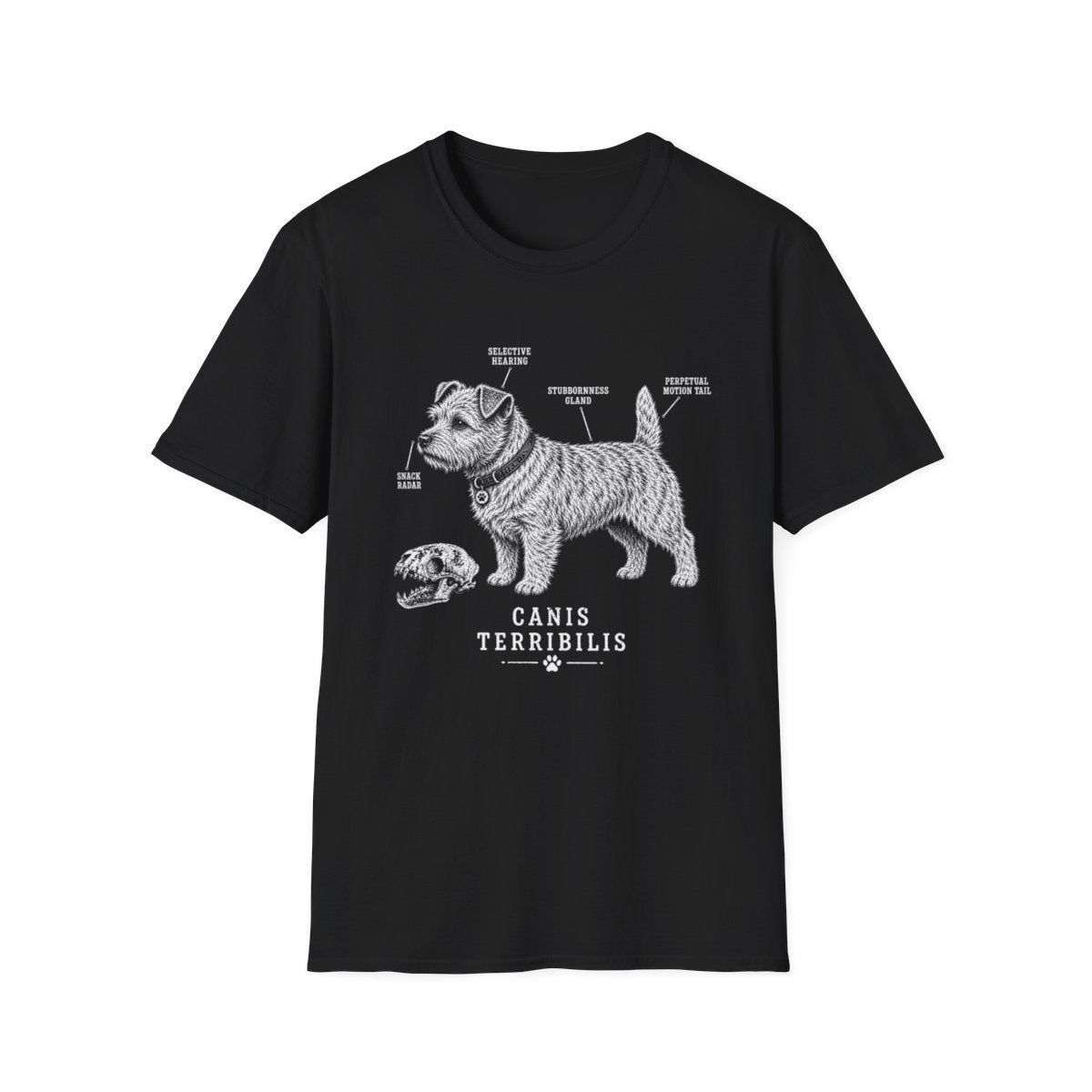 Anatomy Of A Norwich Terrier Tee - Black