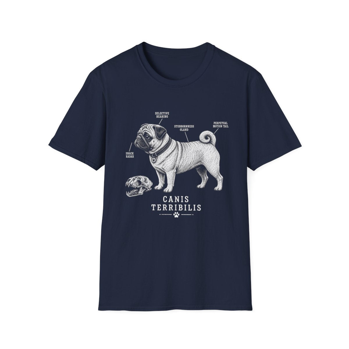 Anatomy Of A Pug Tee - Navy