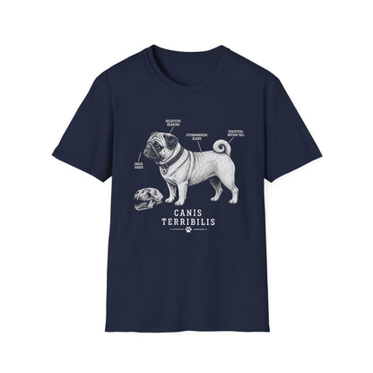 Anatomy Of A Pug Tee - Navy