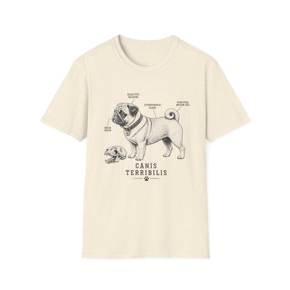 Anatomy Of A Pug Tee - Natural