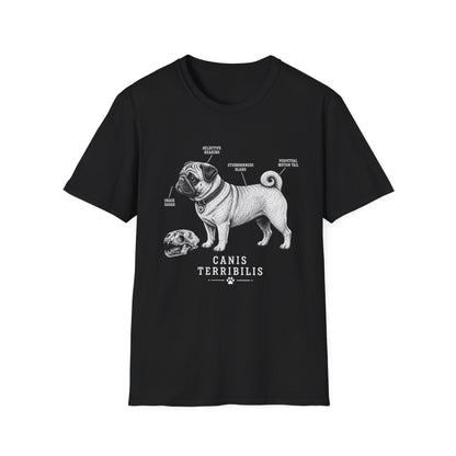 Anatomy Of A Pug Tee - Black