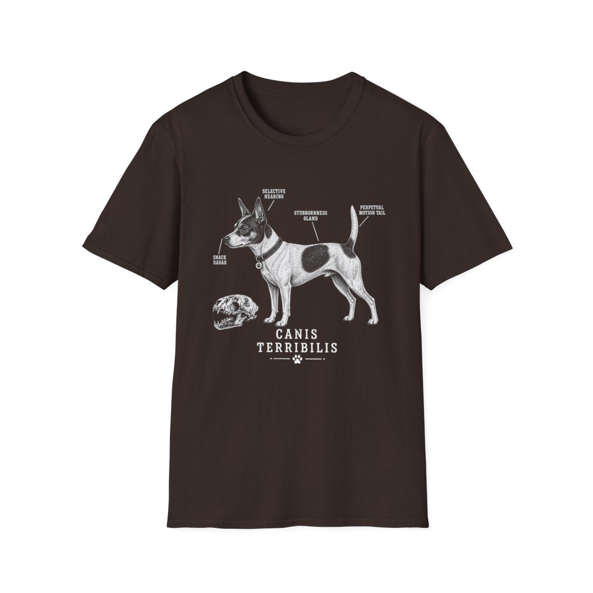 Anatomy Of A Rat Terrier Tee - Dark Chocolate