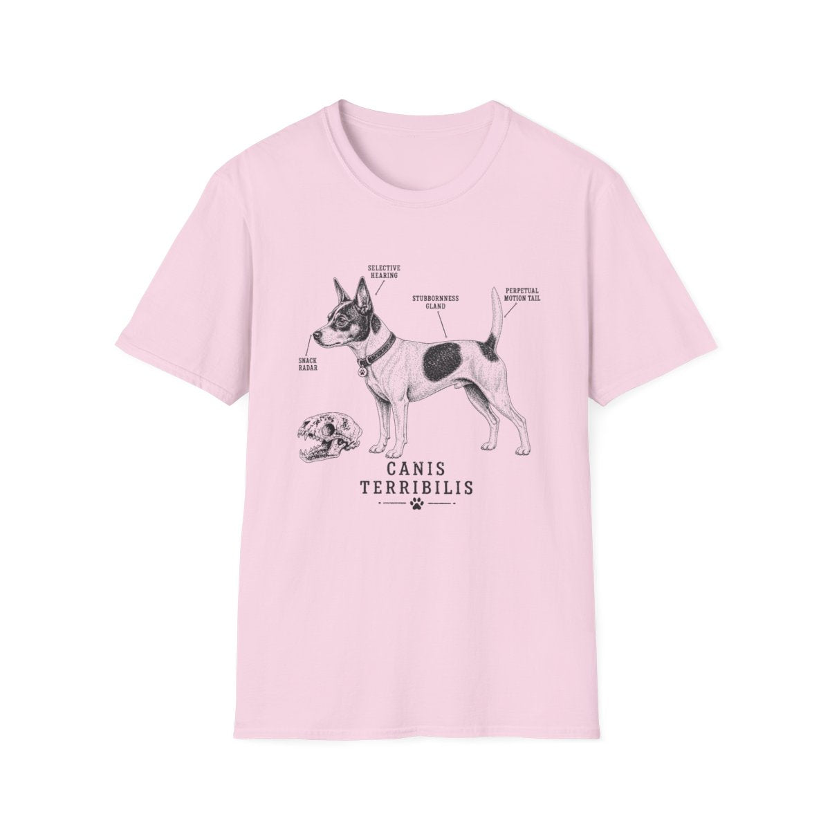 Anatomy Of A Rat Terrier Tee - Light Pink