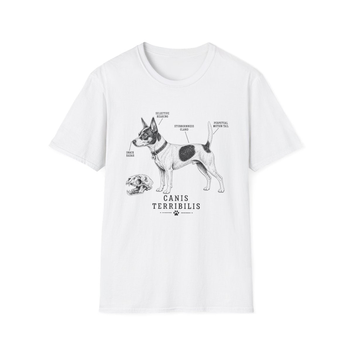 Anatomy Of A Rat Terrier Tee - White
