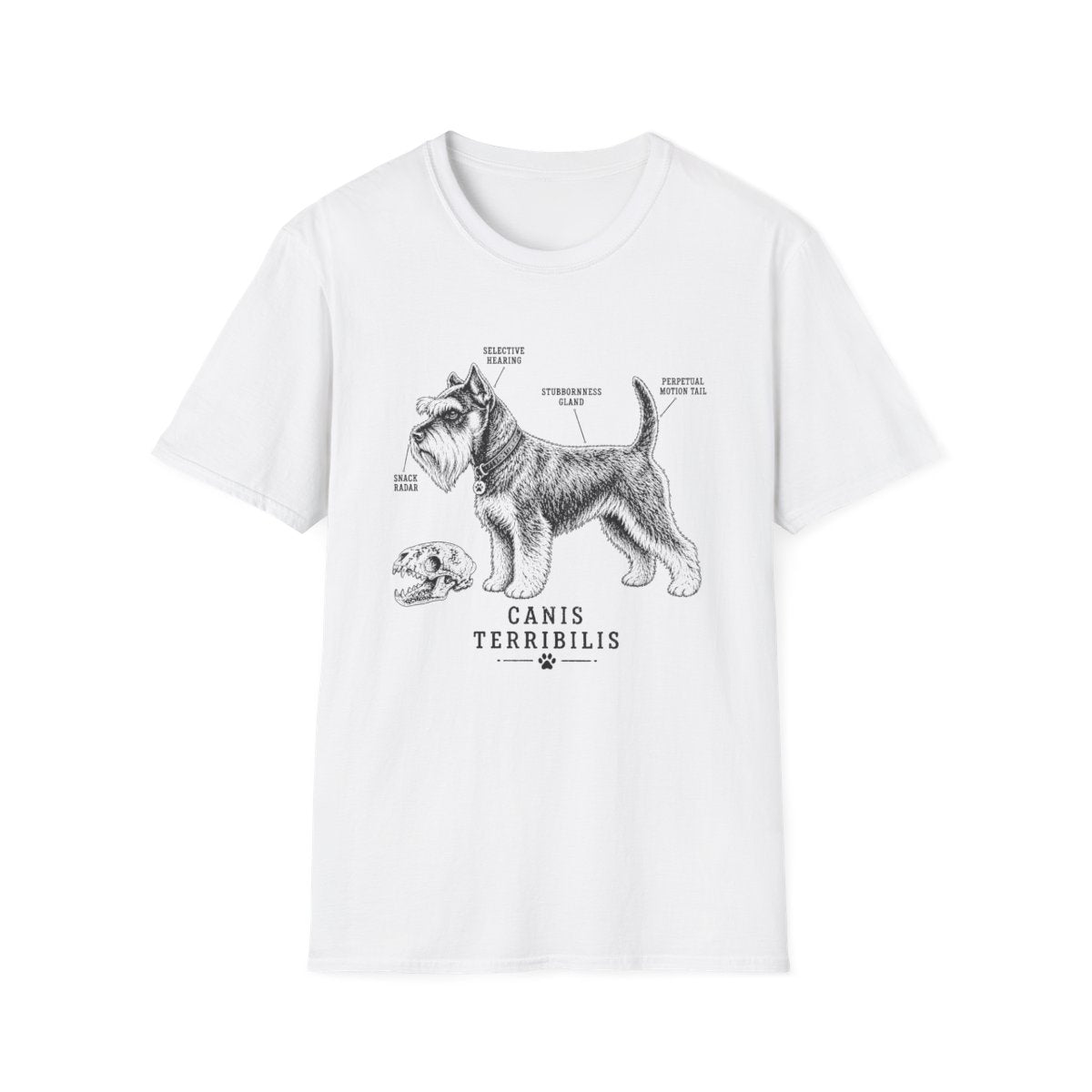 Anatomy Of A Schnauzer Tee - White