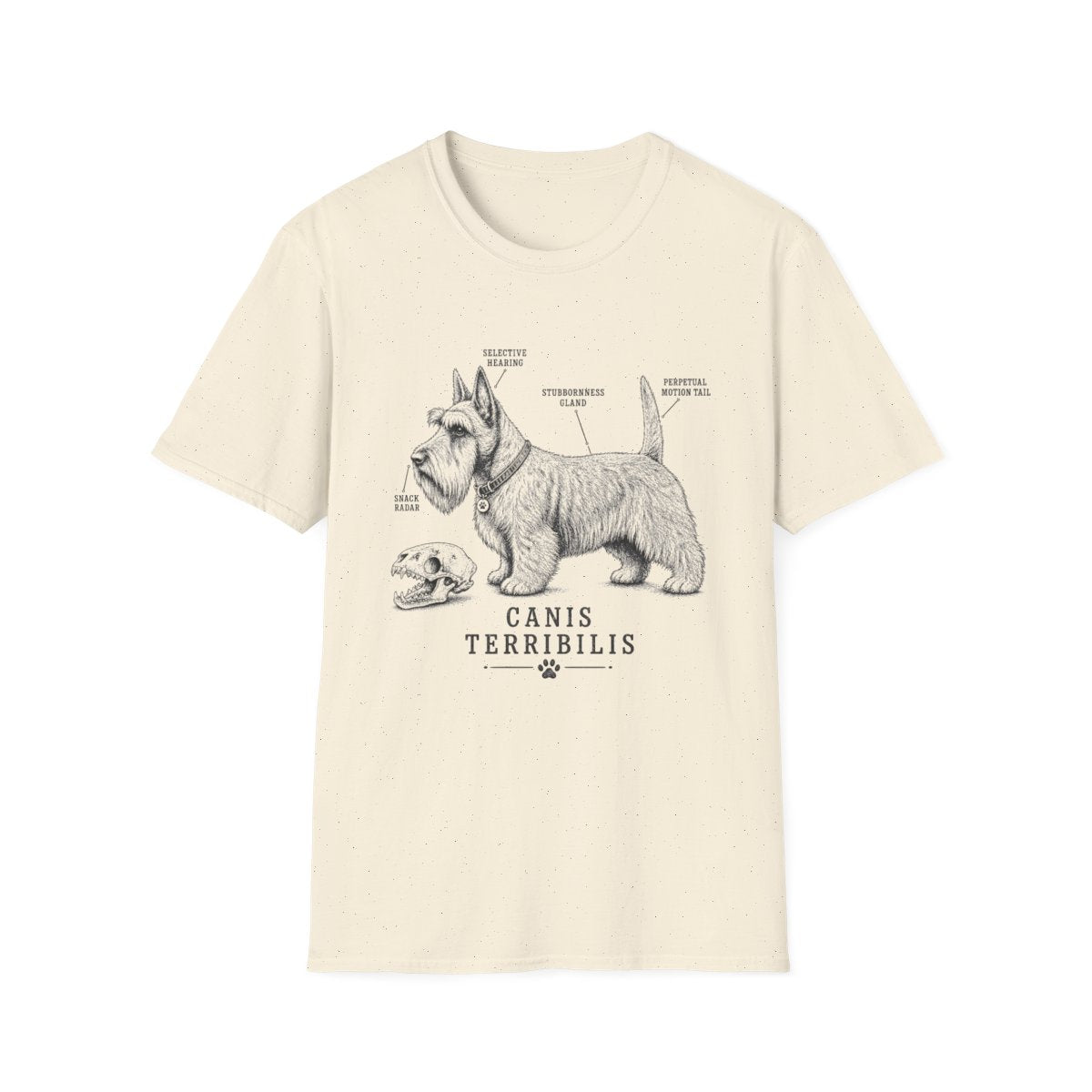 Anatomy Of A Scottish Terrier Tee - Natural