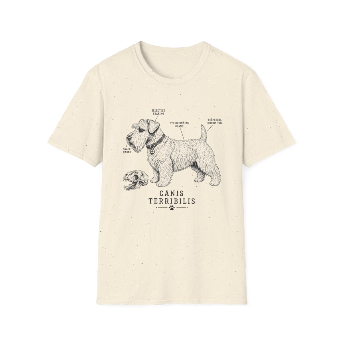 Anatomy Of A Sealyham Terrier Tee - Natural