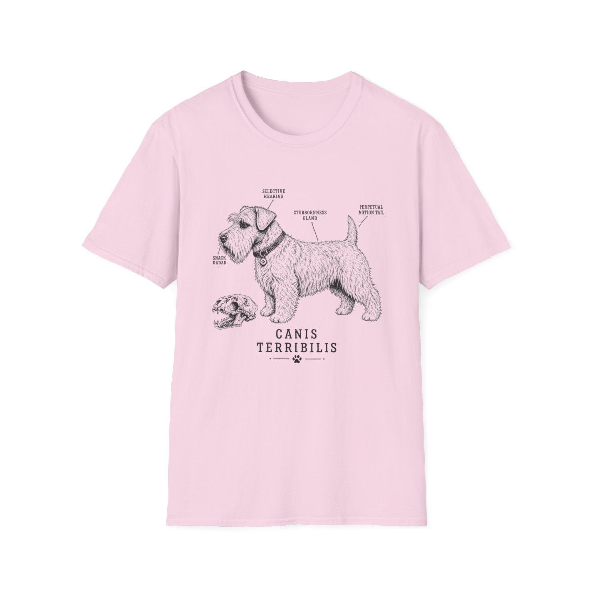 Anatomy Of A Sealyham Terrier Tee - Light Pink
