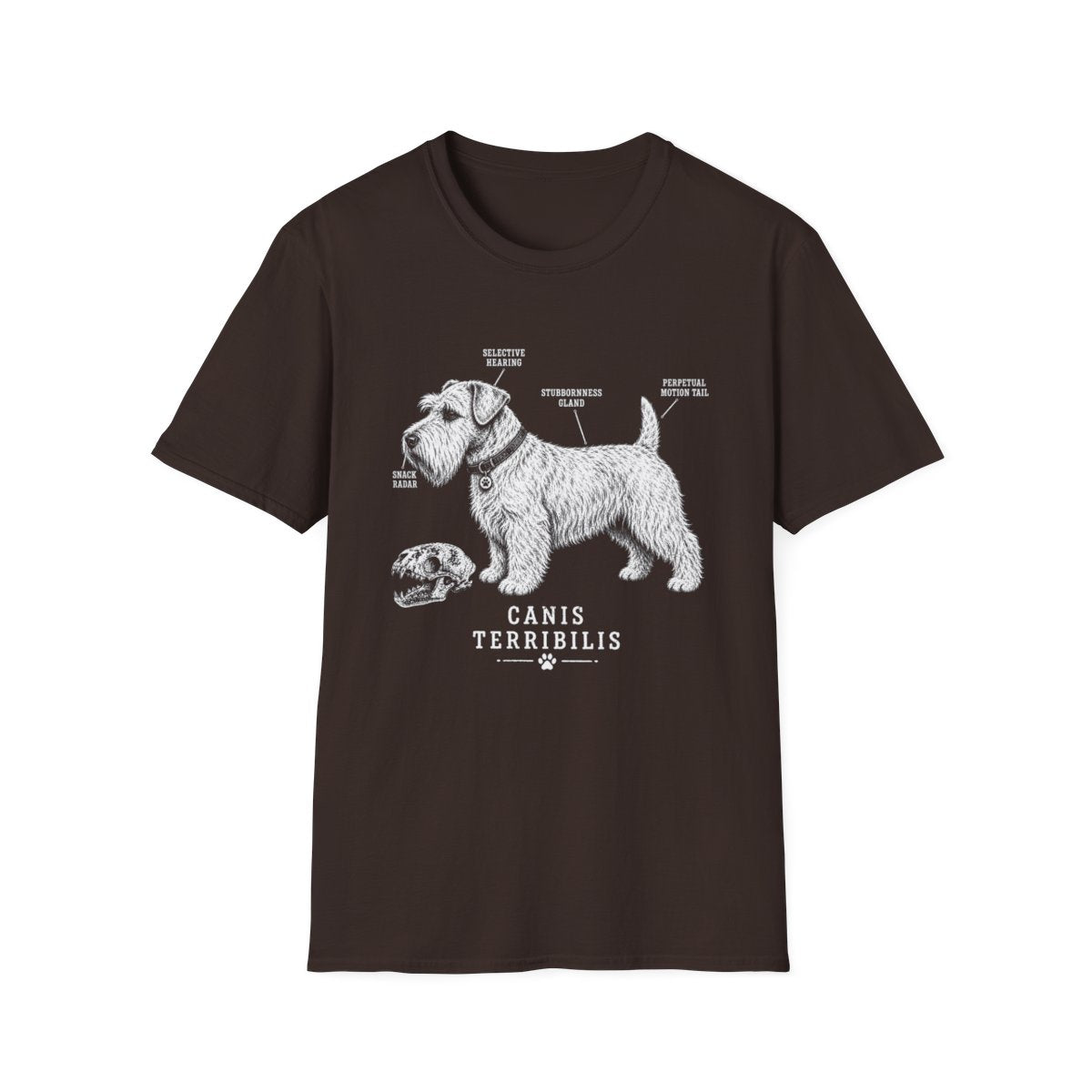 Anatomy Of A Sealyham Terrier Tee - Dark Chocolate