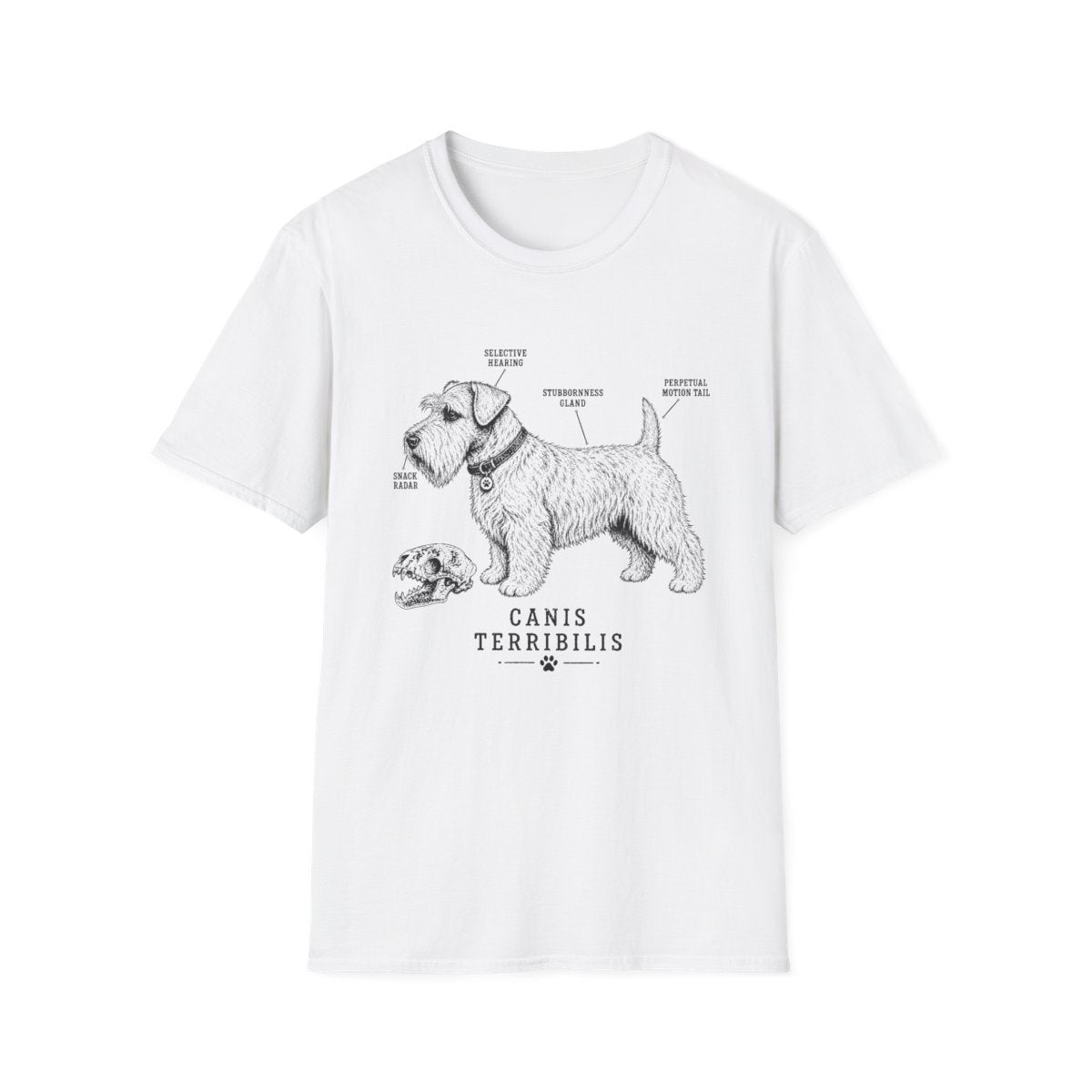 Anatomy Of A Sealyham Terrier Tee - White