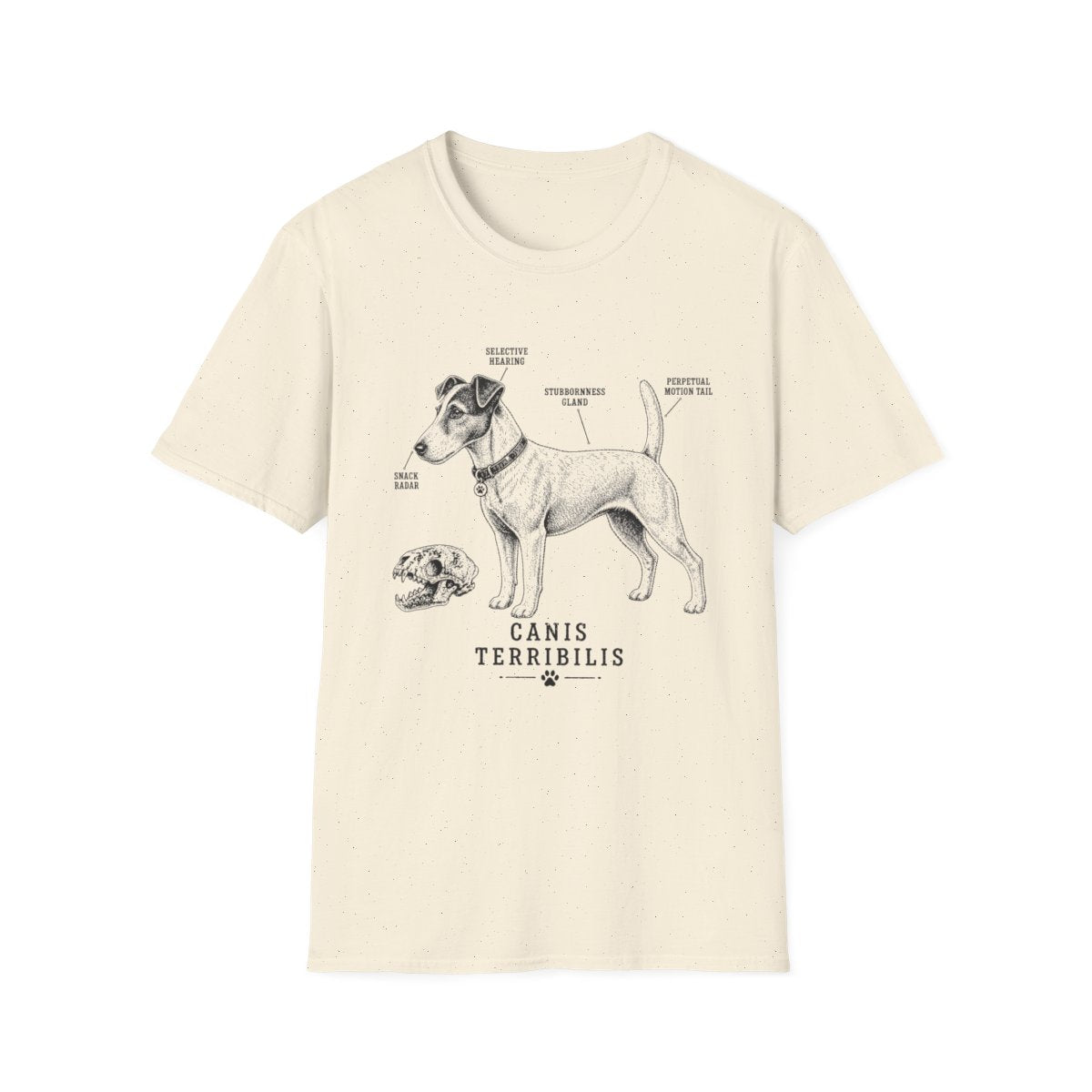 Anatomy Of A Smooth Fox Terrier Tee - Natural