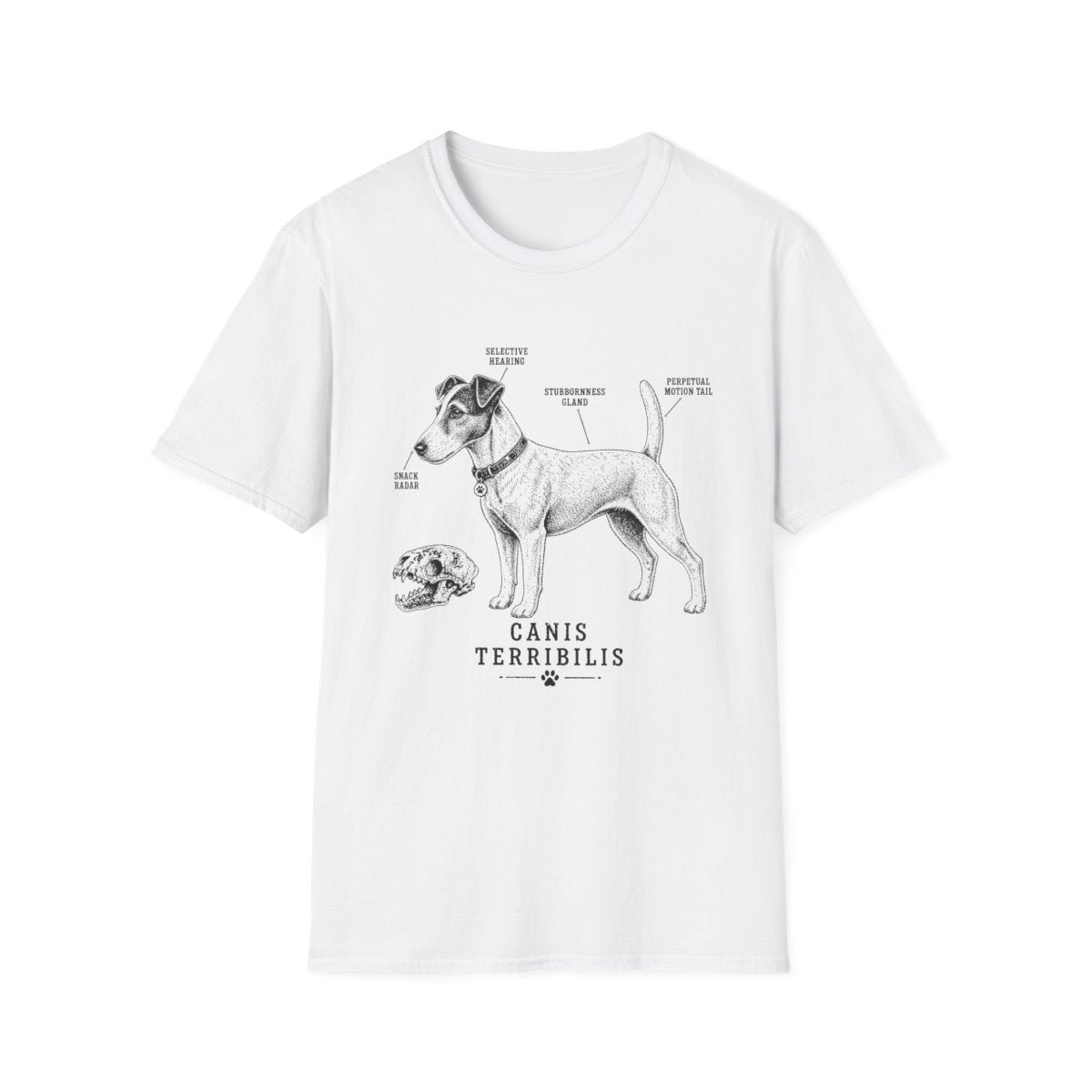 Anatomy Of A Smooth Fox Terrier Tee - White