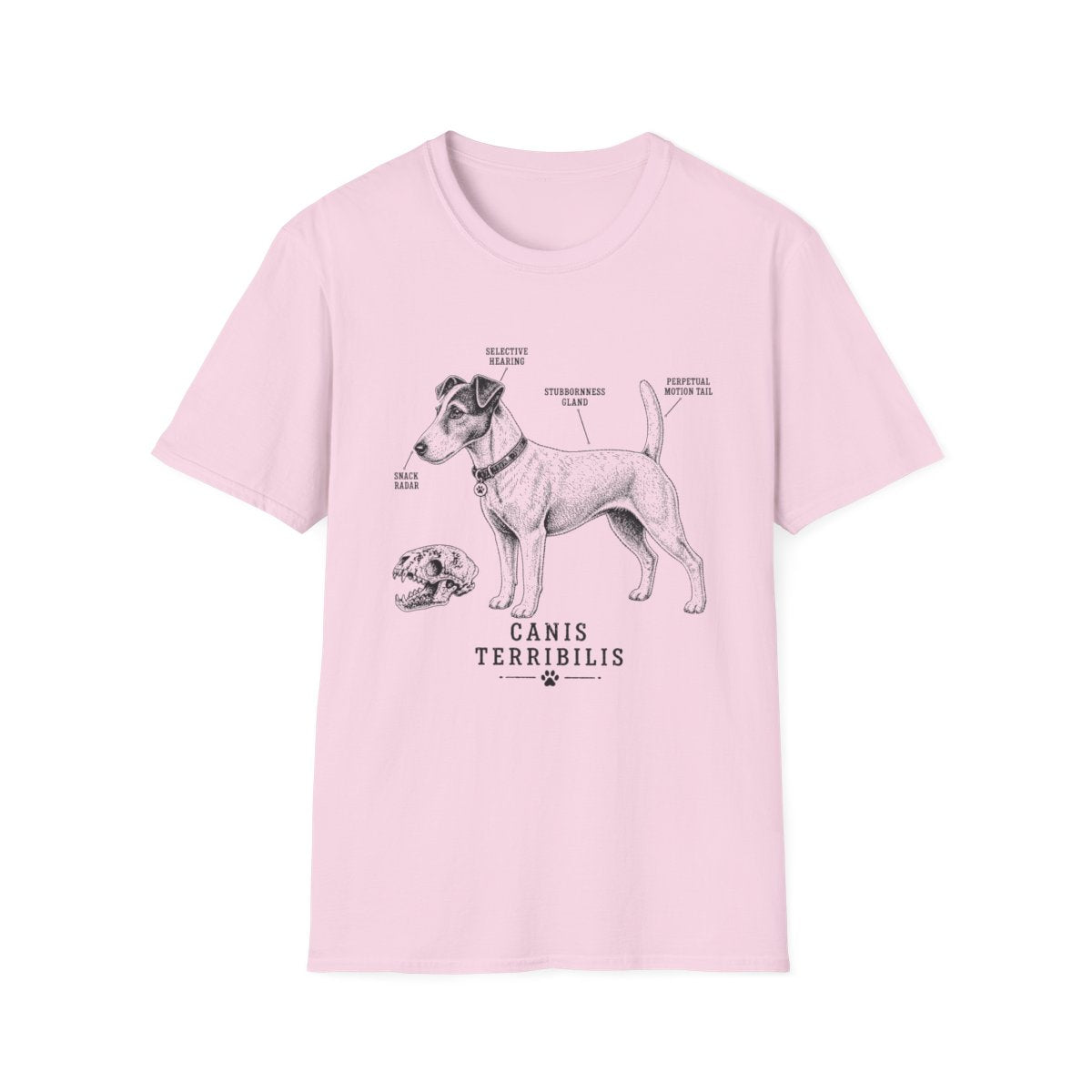 Anatomy Of A Smooth Fox Terrier Tee - Light Pink