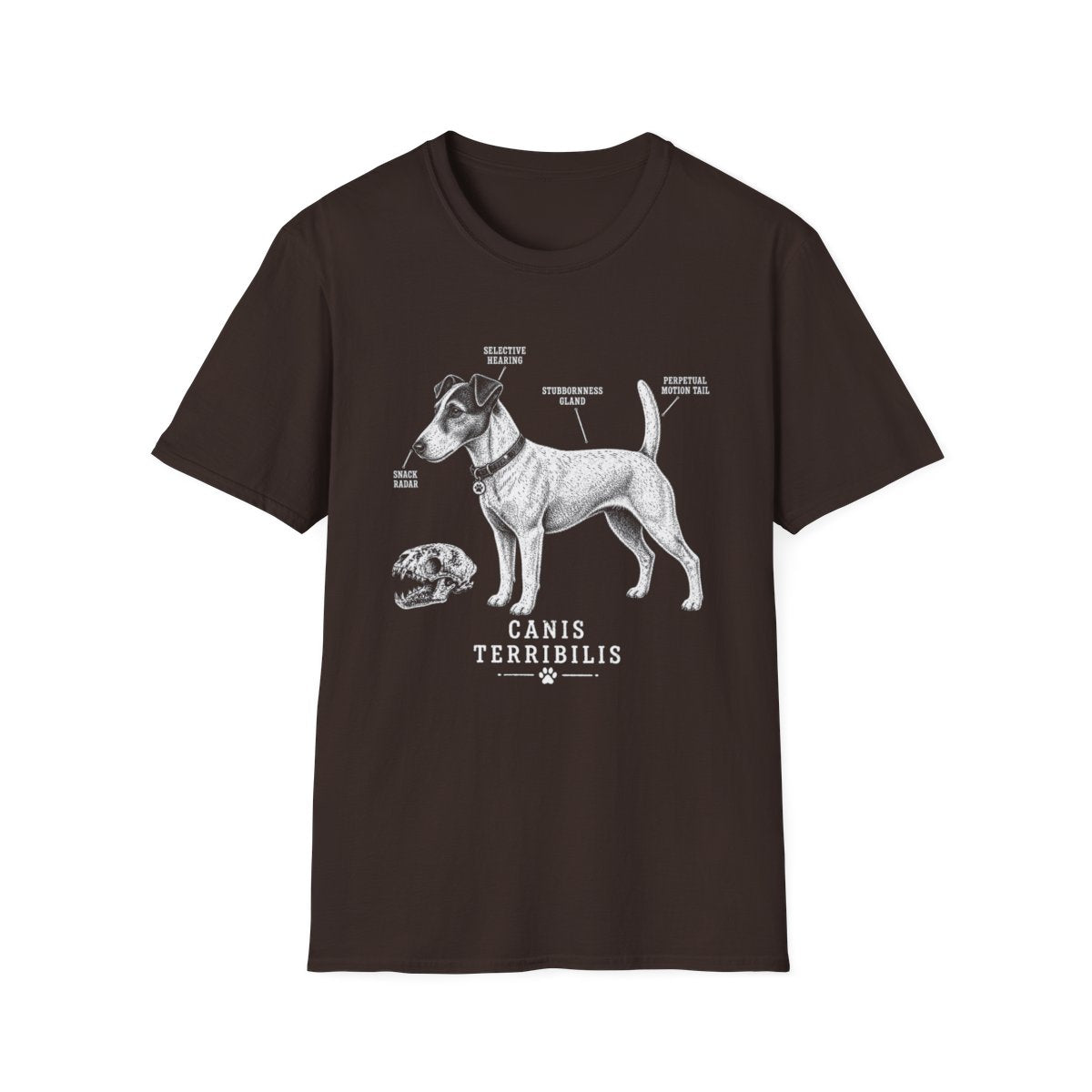 Anatomy Of A Smooth Fox Terrier Tee - Dark Chocolate