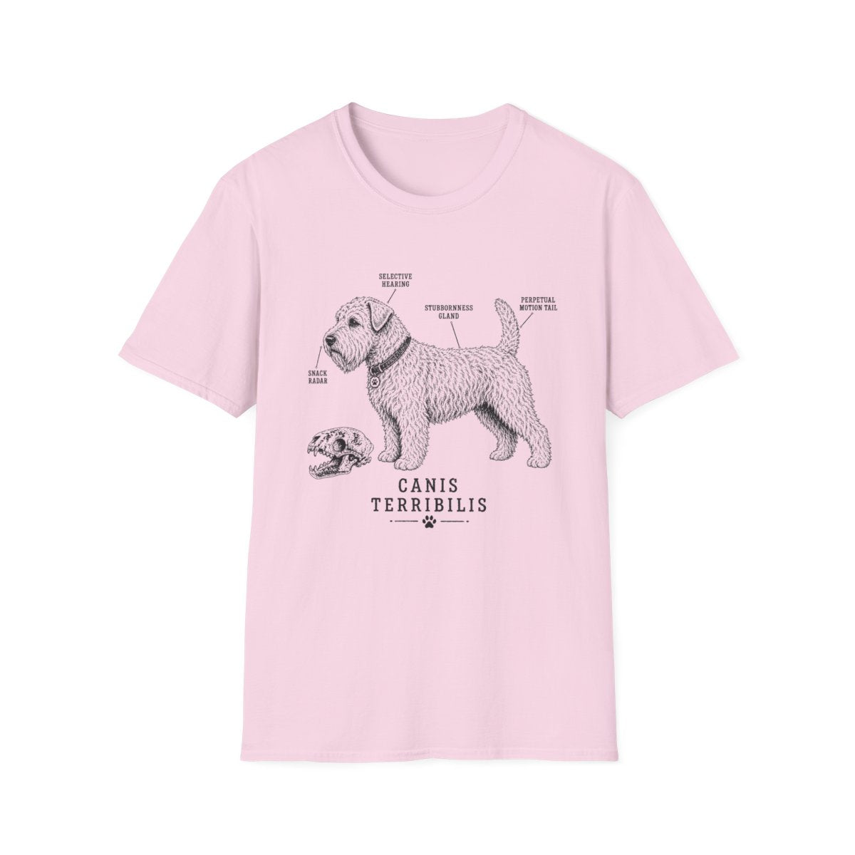 Anatomy Of A Soft Coated Wheaten Terrier Tee - Light Pink