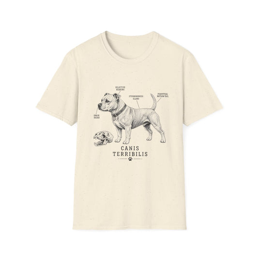 Anatomy Of A Staffordshire Bull Terrier Tee - Natural