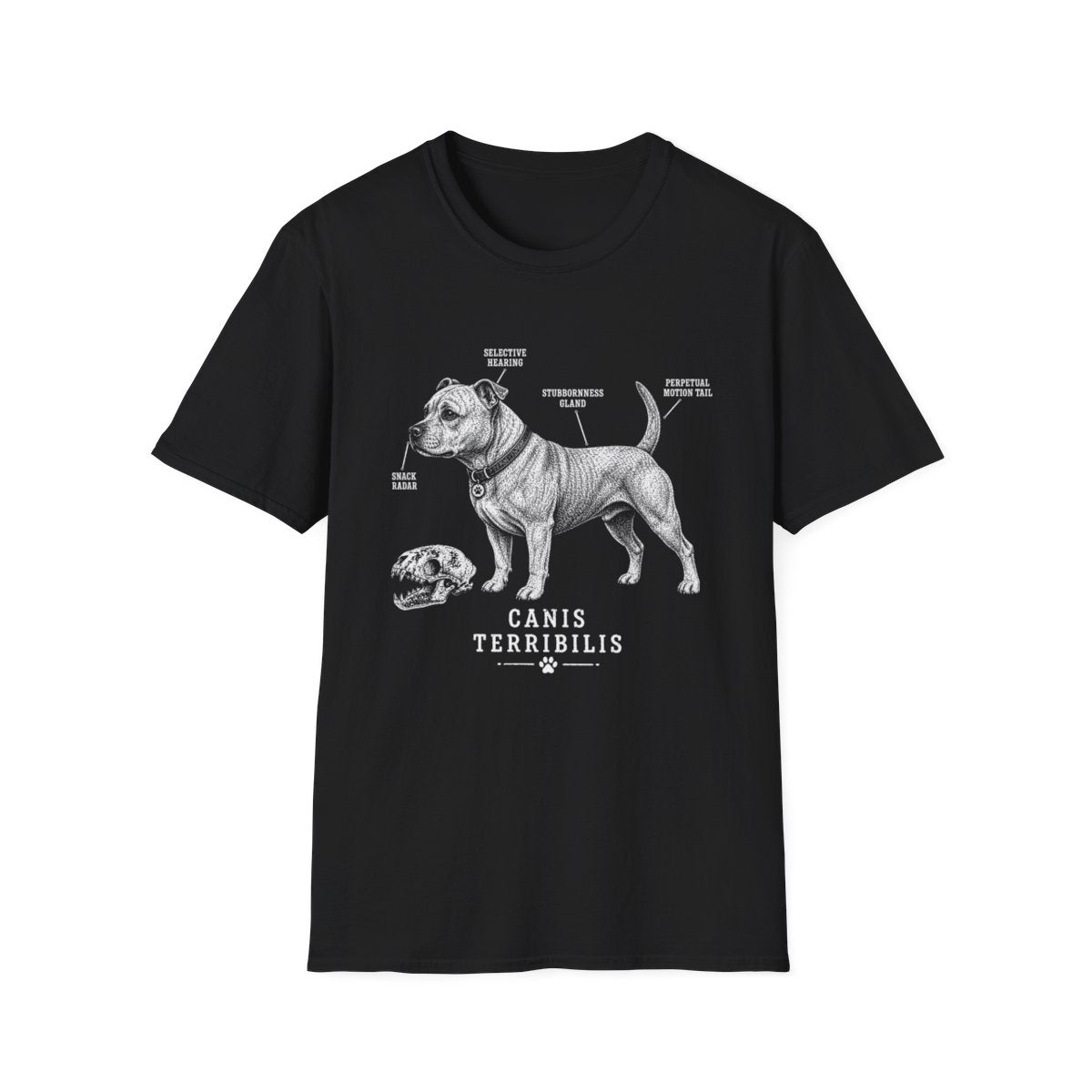 Anatomy Of A Staffordshire Bull Terrier Tee - Black