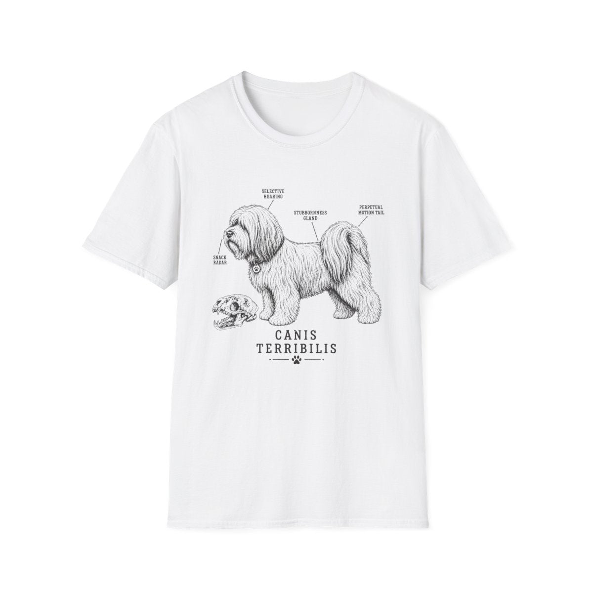 Anatomy Of A Tibetan Terrier Tee - White