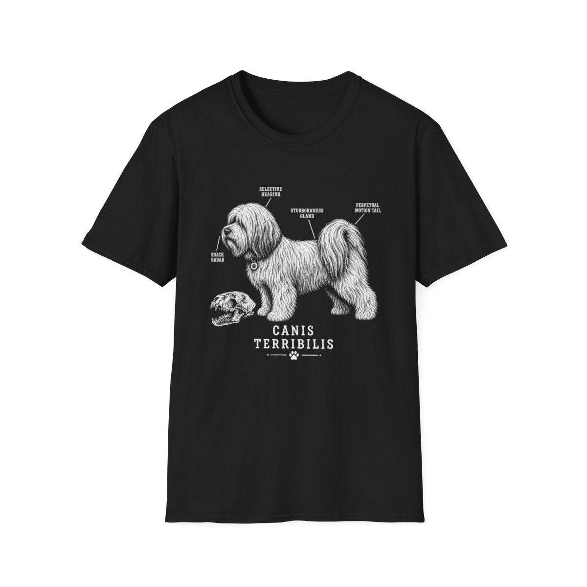 Anatomy Of A Tibetan Terrier Tee - Black