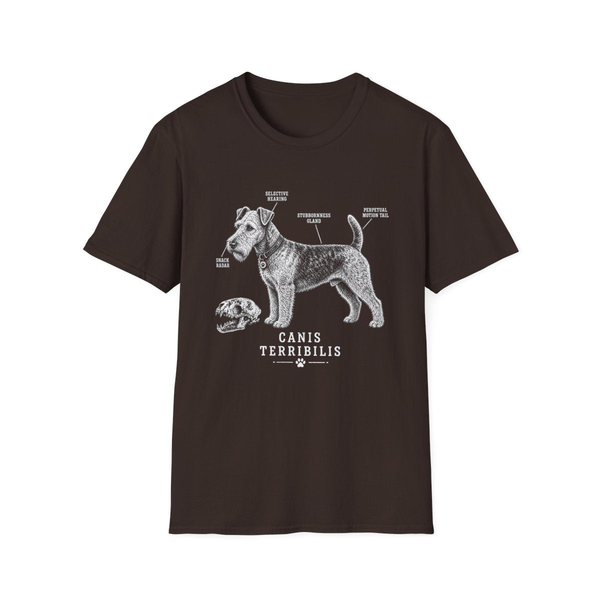 Anatomy Of A Welsh Terrier Tee - Dark Chocolate