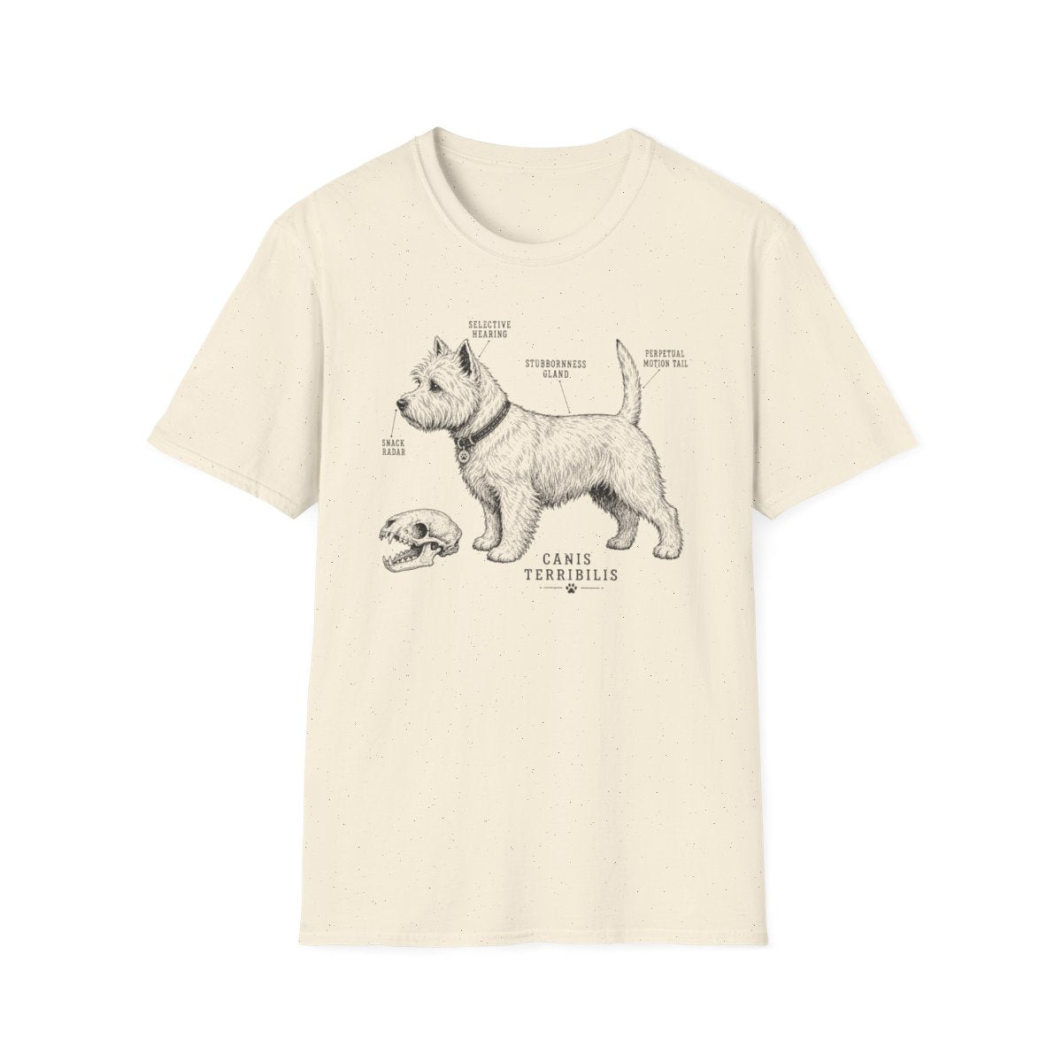 Anatomy Of A Westie Tee - Natural