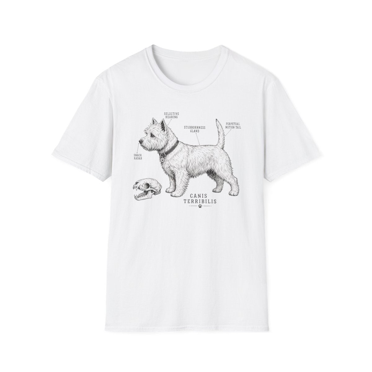 Anatomy Of A Westie Tee - White