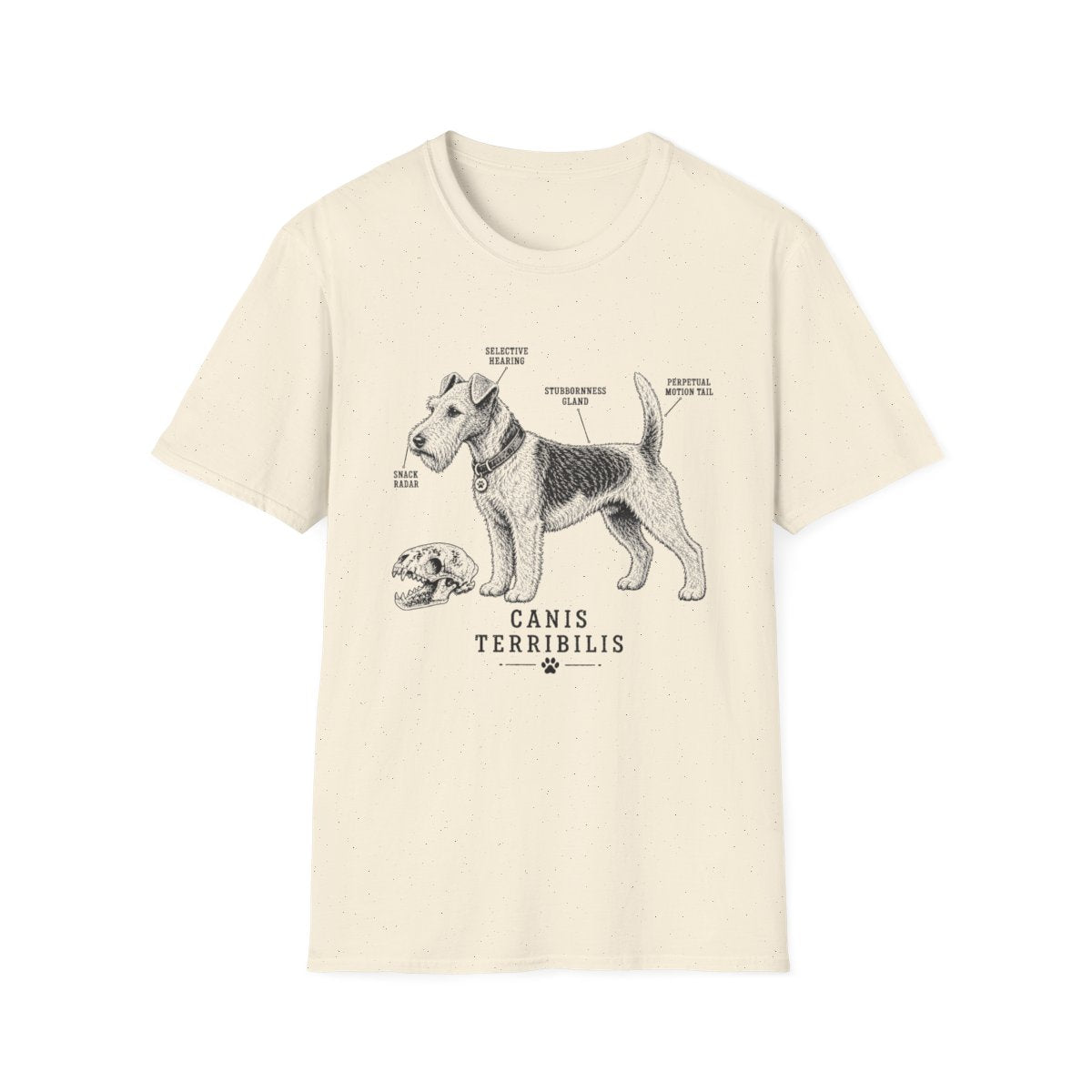 Anatomy Of A Wire Fox Terrier Tee - Natural