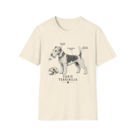 Anatomy Of A Wire Fox Terrier Tee - Natural