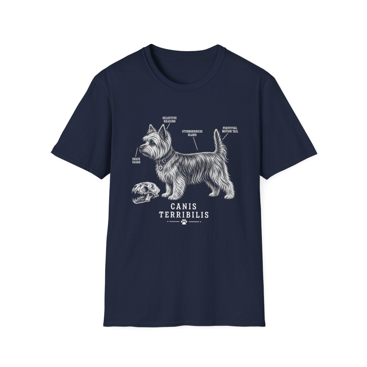 Anatomy Of A Yorkshire Terrier Tee - Navy