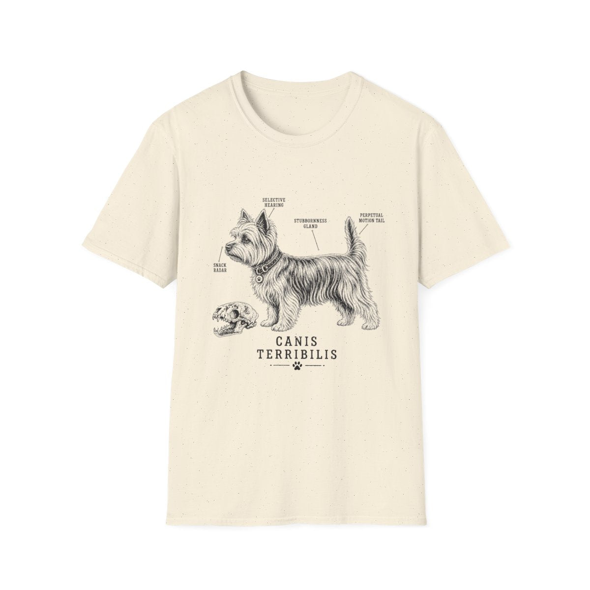 Anatomy Of A Yorkshire Terrier Tee - Natural