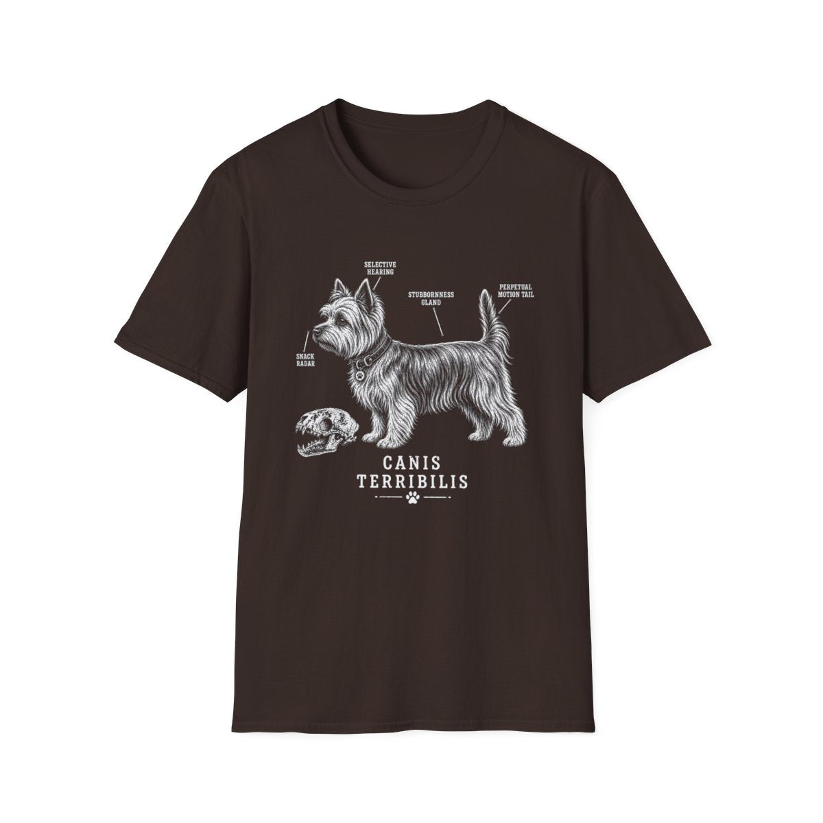 Anatomy Of A Yorkshire Terrier Tee - Dark Chocolate