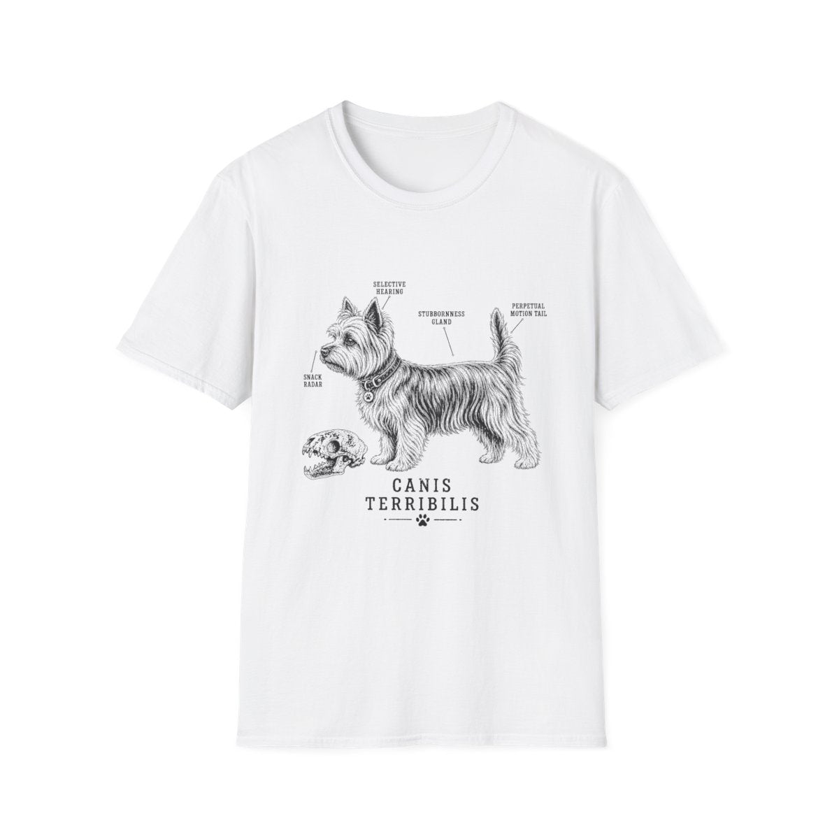 Anatomy Of A Yorkshire Terrier Tee - White