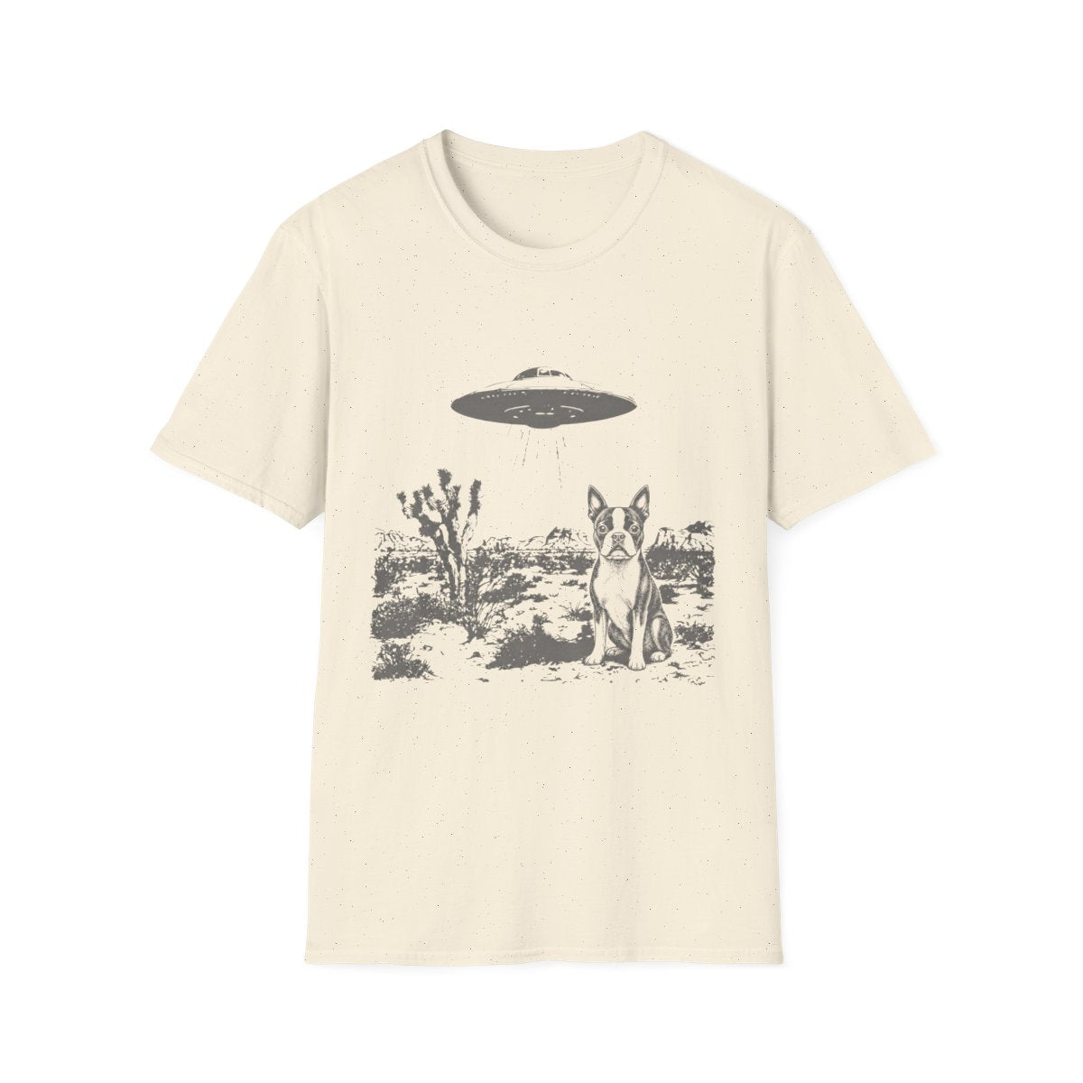 Area 51 Boston Terrier Tee - Natural