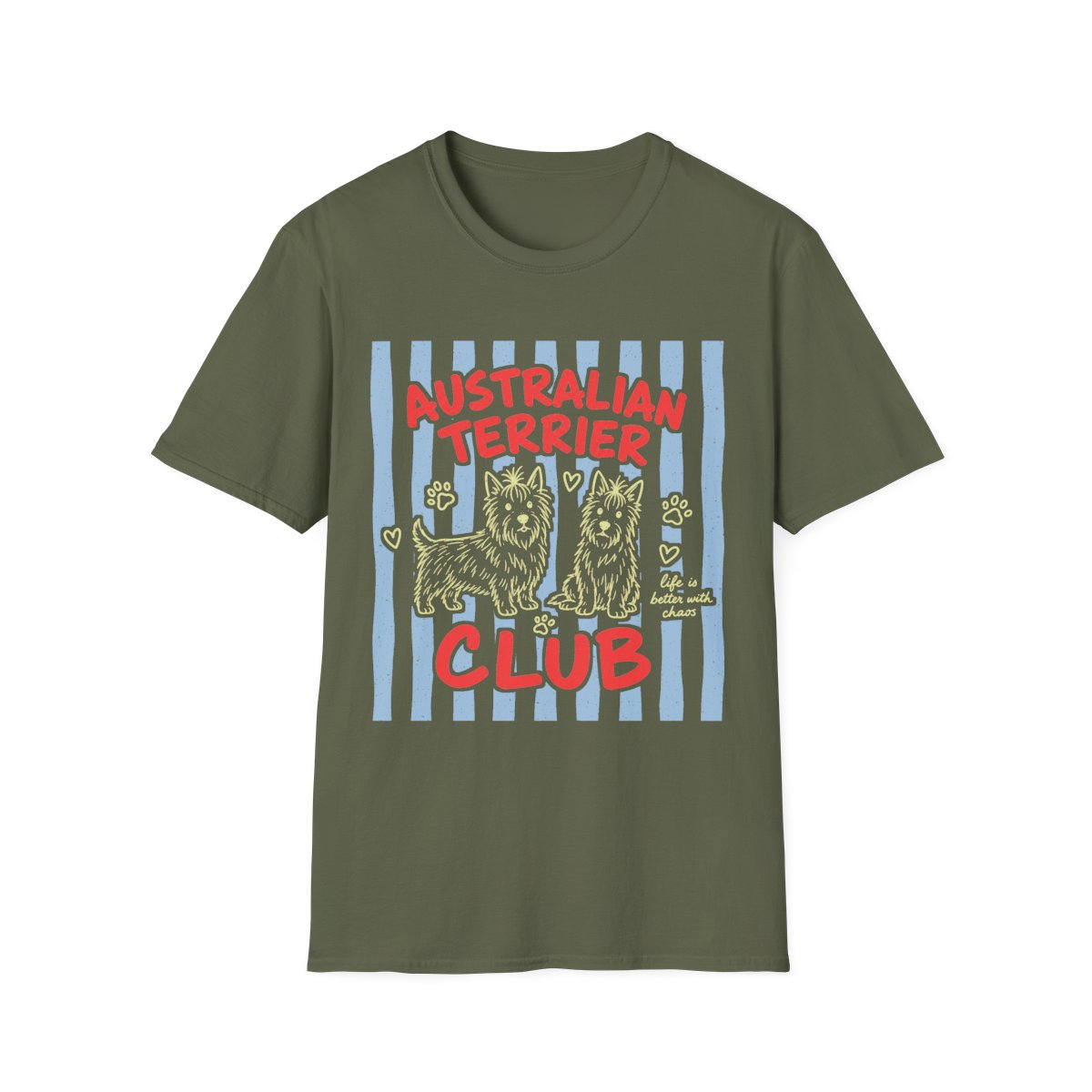 Australian Terrier Club Tee - Military Green