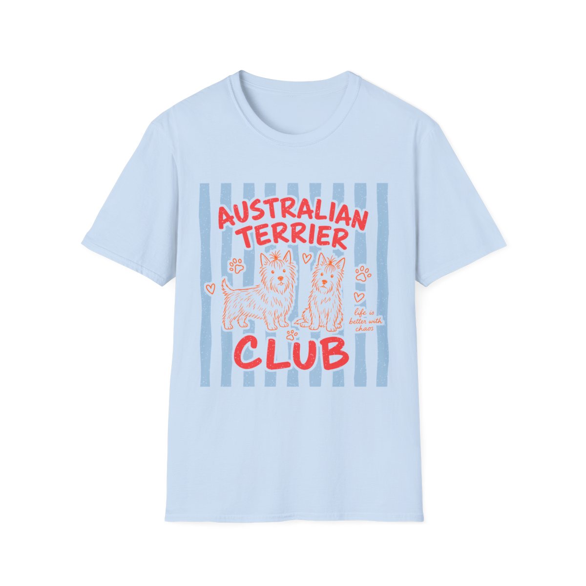 Australian Terrier Club Tee - Light Blue