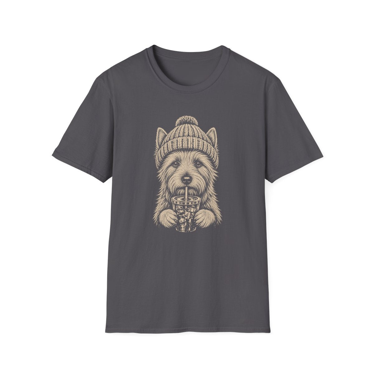 Australian Terrier Cold Brew Tee - Charcoal
