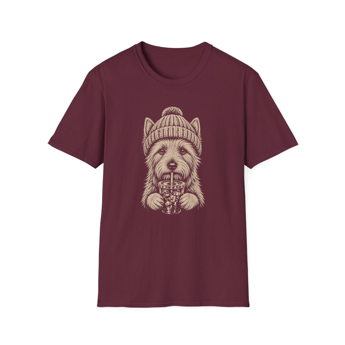 Australian Terrier Cold Brew Tee - Maroon