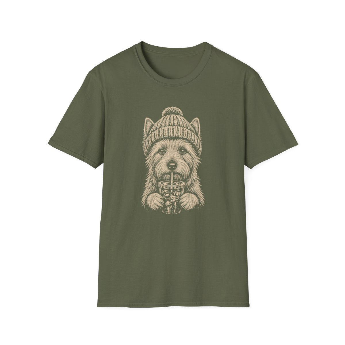 Australian Terrier Cold Brew Tee - Military Green