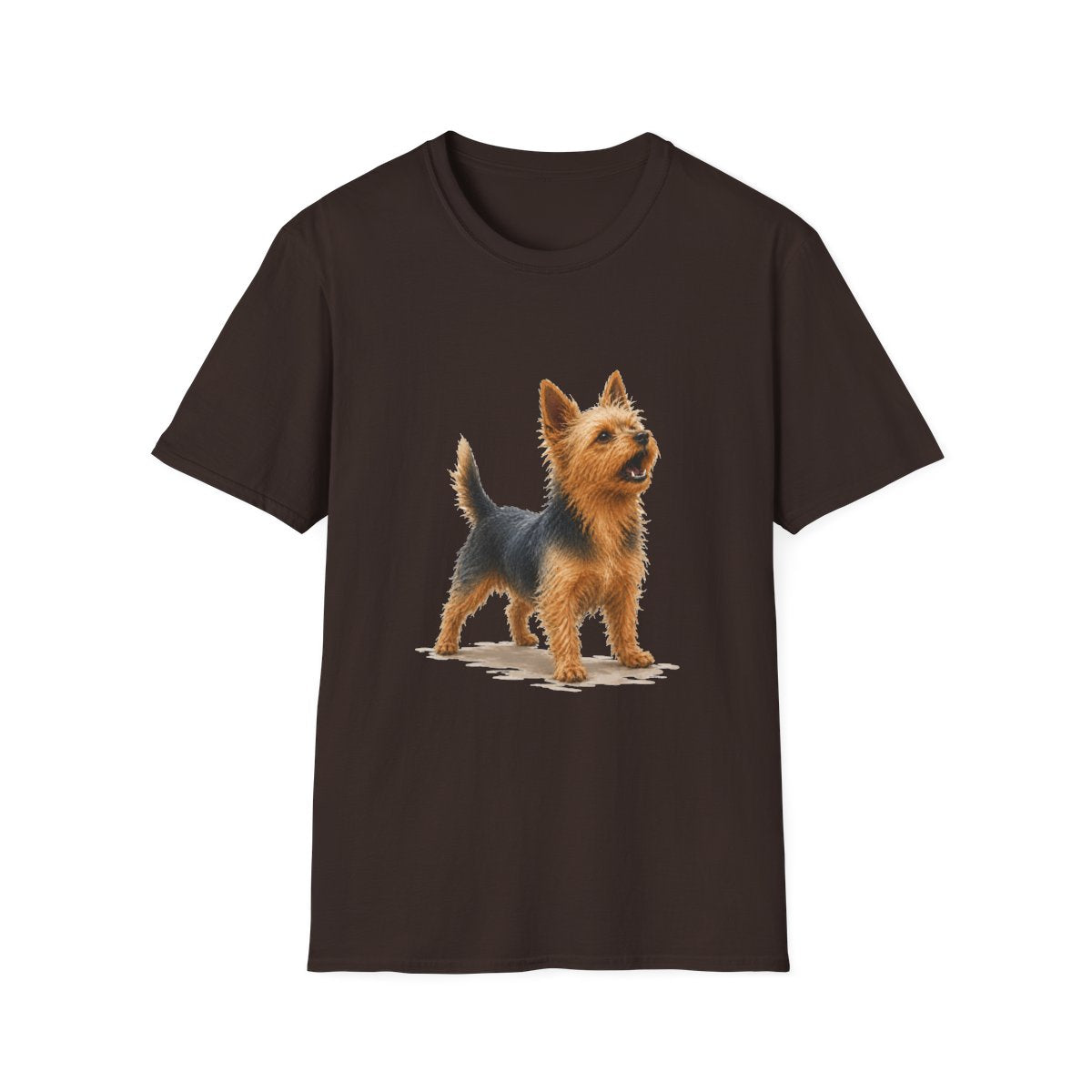 Australian Terrier Head Of Security Tee - Dark Chocolate
