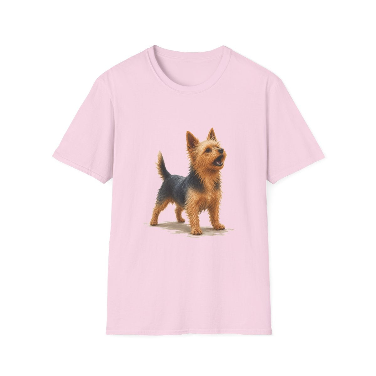 Australian Terrier Head Of Security Tee - Light Pink