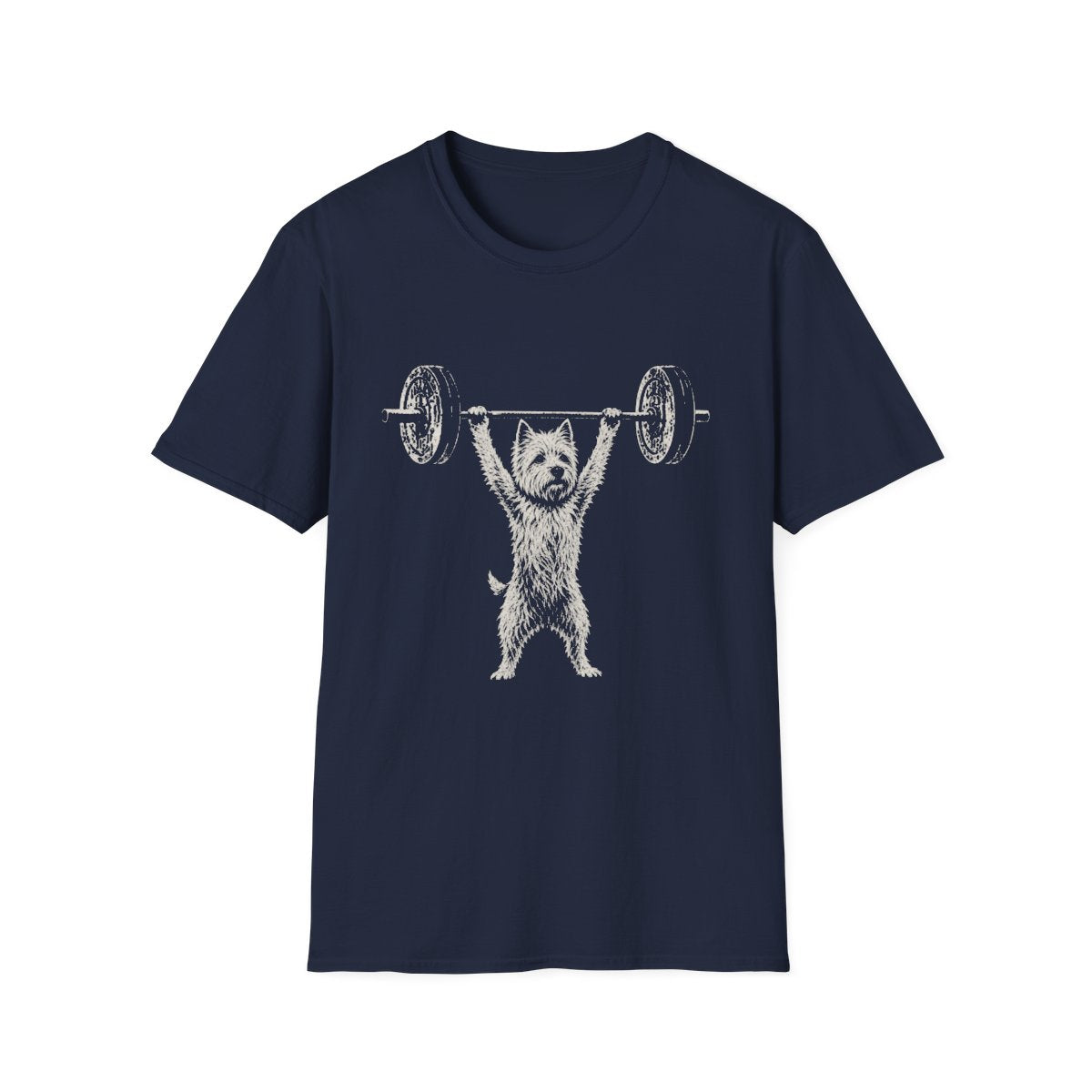 Australian Terrier Powerlifting Tee - Navy